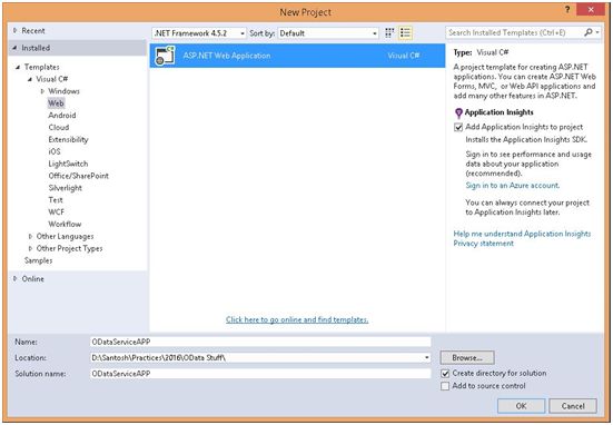 Web Application template